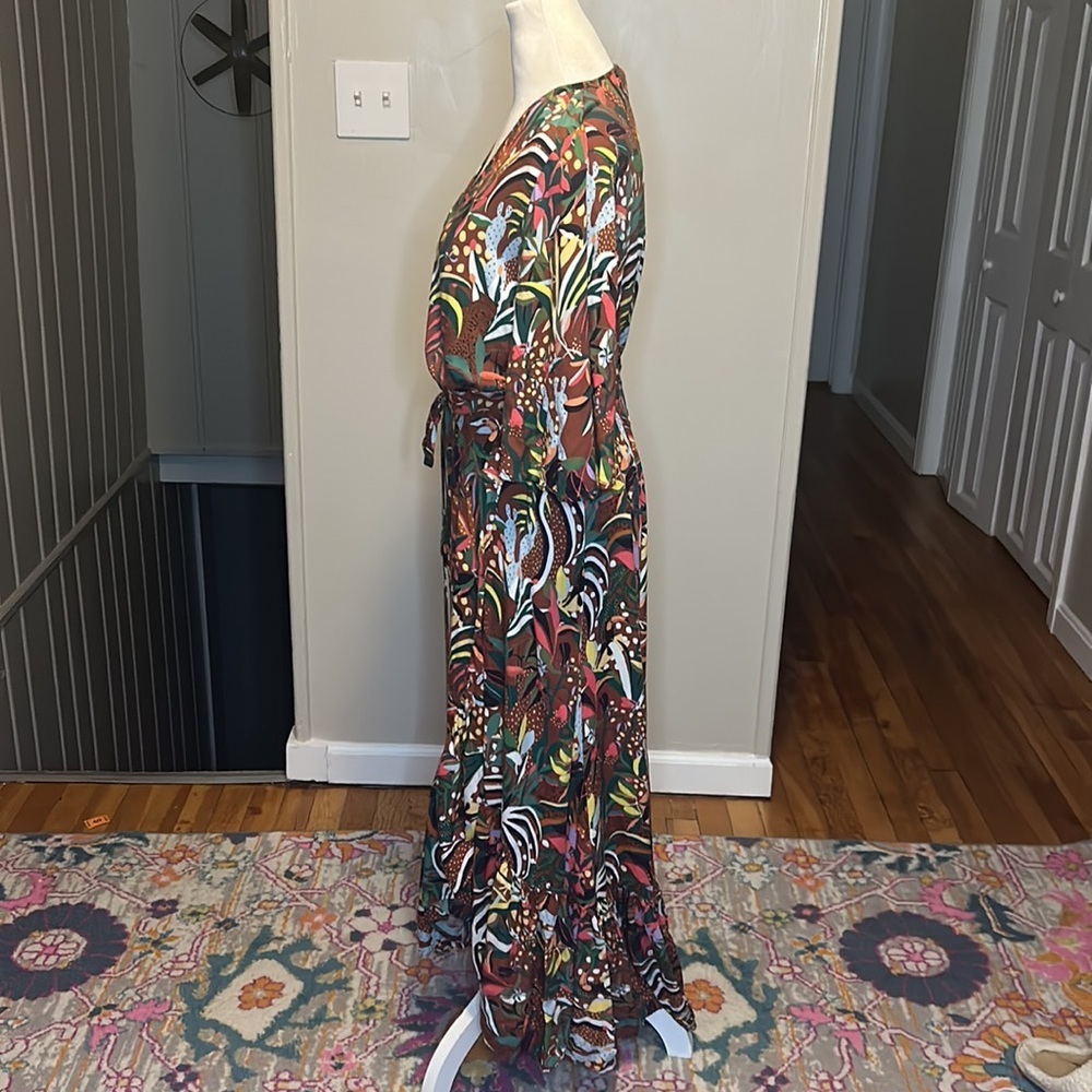 Farm Rio x Anthropologie Fiesta Wrap Maxi Dress Size Small - Picture 11 of 16